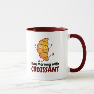 Mug Personnalisable Busy Morning avec Croissant