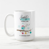 Mug Personnalisable Chant musical Noël d'oiseau (Gauche)