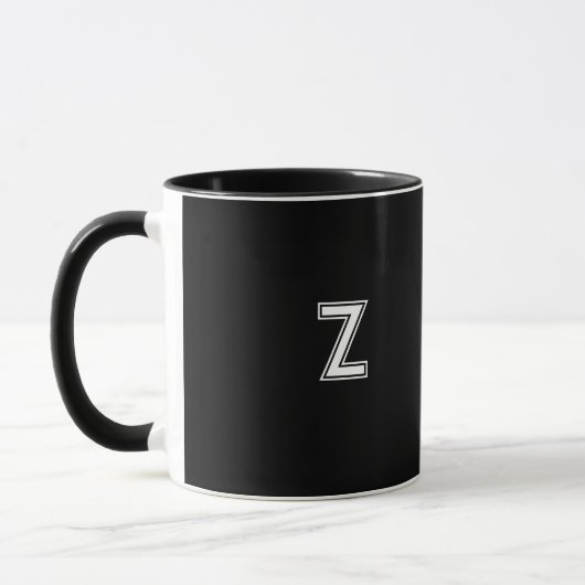 Mug personnalisable de style combo noir (Gauche)