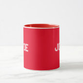 Mug personnalisable de style combo rouge personnal (Centre)