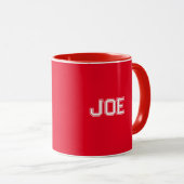 Mug personnalisable de style combo rouge personnal (Devant droit)