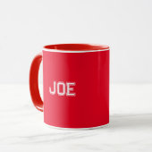 Mug personnalisable de style combo rouge personnal (Devant gauche)