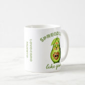 Mug Personnalisable Dia de los Muertos Avocado Caractè (Devant droit)