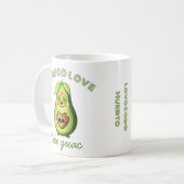Mug Personnalisable Dia de los Muertos Avocado Caractè (Devant gauche)