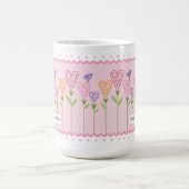 Mug Personnalisable Floral Hearts Valentines Day (Centre)