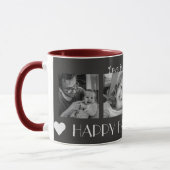 Mug Personnalisable Happy Fête des pères Gris Maroon P (Gauche)