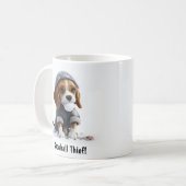 Mug Personnalisable Jour de neige Beagle (Devant gauche)