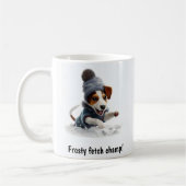Mug Personnalisable Jour de neige de Jack Russell Terr (Gauche)