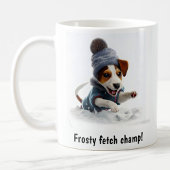 Mug Personnalisable Jour de neige de Jack Russell Terr