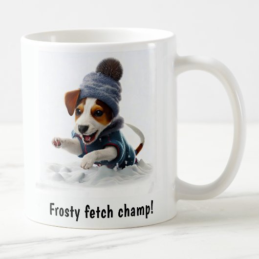 Mug Personnalisable Jour de neige de Jack Russell Terr