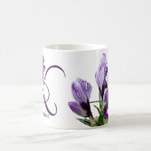 Mug Personnalisable Katherine nom fleurs pourpres tend (Centre)