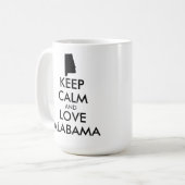 Mug Personnalisable KEEP CALM et LOVE ALABAMA (Devant gauche)
