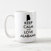Mug Personnalisable KEEP CALM et LOVE ALABAMA (Gauche)
