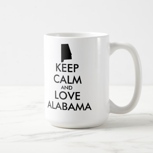 Mug Personnalisable KEEP CALM et LOVE ALABAMA (Droite)