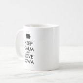 Mug Personnalisable KEEP CALM et LOVE IOWA (Devant gauche)