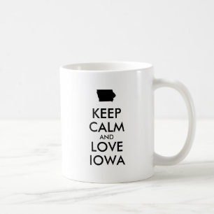 Mug Personnalisable KEEP CALM et LOVE IOWA