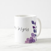 Mug Personnalisable Lilac Floral (Devant droit)