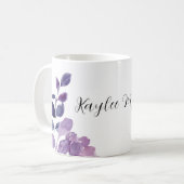 Mug Personnalisable Lilac Floral (Devant gauche)