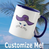Mug Personnalisable Little Cat Beach Girl