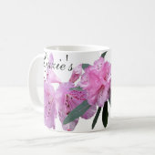 Mug Personnalisable Lizzie nom fleurs roses personne b (Devant gauche)