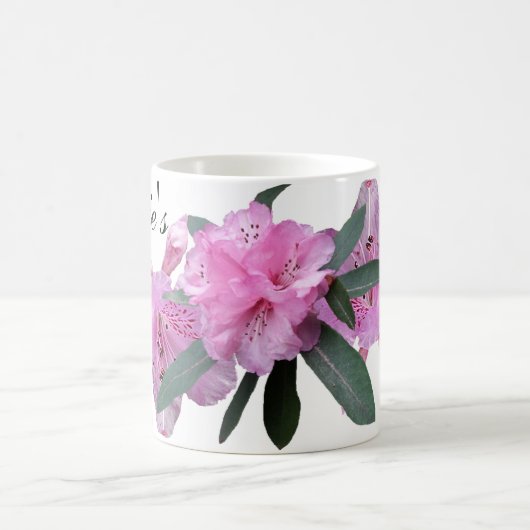 Mug Personnalisable Lizzie nom fleurs roses personne b (Centre)