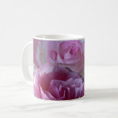 Mug Personnalisable Lizzie nom joli rose roses élégant (Devant gauche)