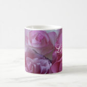 Mug Personnalisable Lizzie nom joli rose roses élégant (Centre)