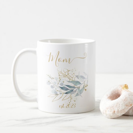 Mug PERSONNALISABLE Maman Date - Première maman Maman (Avec donut)
