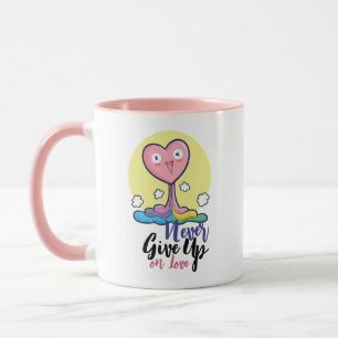Mug Personnalisable Ne jamais renoncer à l'amour