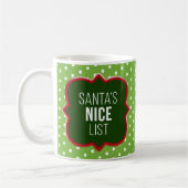 Mug Personnalisable "Nice List" Photo Mug, 11 oz (Gauche)