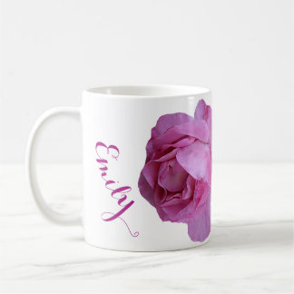 Mug Personnalisable nom Emily joli rose rose rose flor