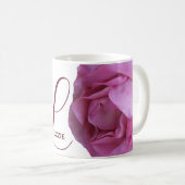 Mug Personnalisable nom Lizzie joli rose rose rose flo (Devant droit)
