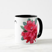 Mug Personnalisable Nom Natalie monogramme fleurs roug (Devant droit)
