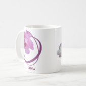 Mug Personnalisable Olivia nom joli rose rose floral (Devant gauche)