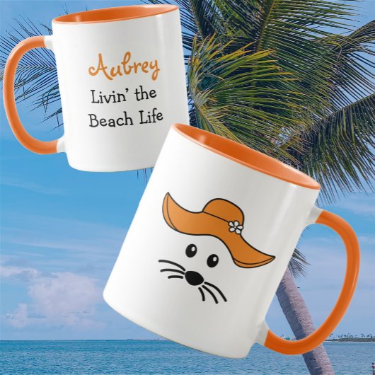 Mug Personnalisable Petite Souris Beach Girl