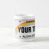 Mug (Personnalisable) Plaque de licence hawaïenne (Centre)