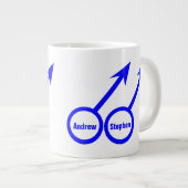 Mug personnalisable pour amants gays (Devant droit)