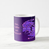 Mug Personnalisable Purple Gemini Kittens Décagon Viol (Devant droit)