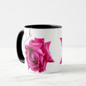 Mug Personnalisable Rachel nom hot rose rose floral fu (Devant gauche)