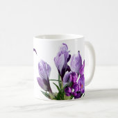 Mug Personnalisable violet fleuri Nom Nicole monogramm (Devant droit)