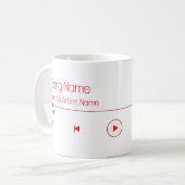 Mug Personnalisable votre musique préférée (Devant gauche)