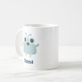 Mug Personnalisable votre nom avec une jolie Monster A (Devant gauche)