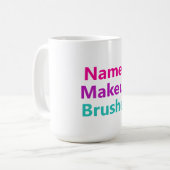 Mug Personnalisable Votre nom brosse de maquillage Tit (Devant gauche)
