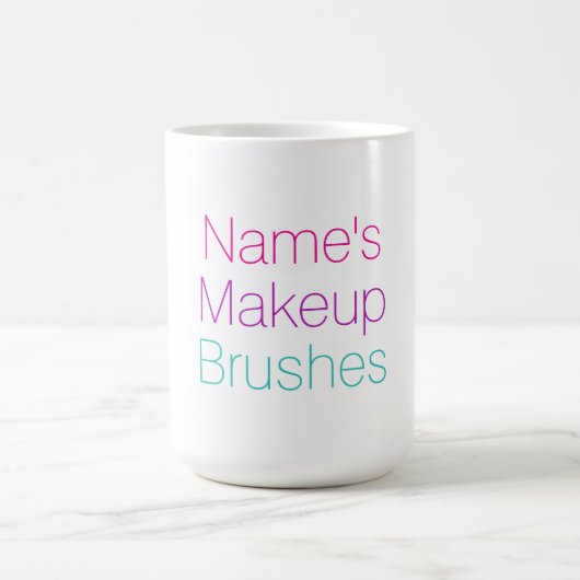 Mug Personnalisable Votre nom brosse de maquillage Tit (Centre)