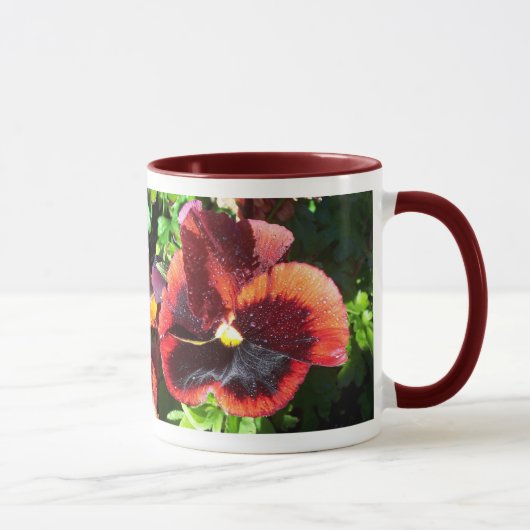 Mug personnalisable Wet Pansy avec devis (Droite)