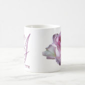 Mug Personnalisable Yvette nom rose fleurs boho (Centre)