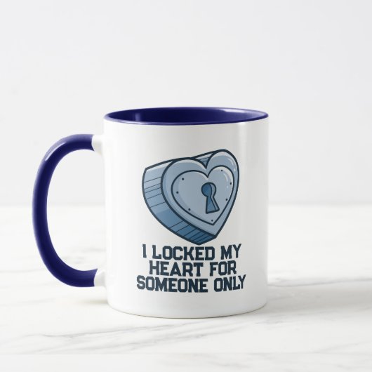 Mug PersonnalisableI " ! verrouillé mon coeur" (Gauche)