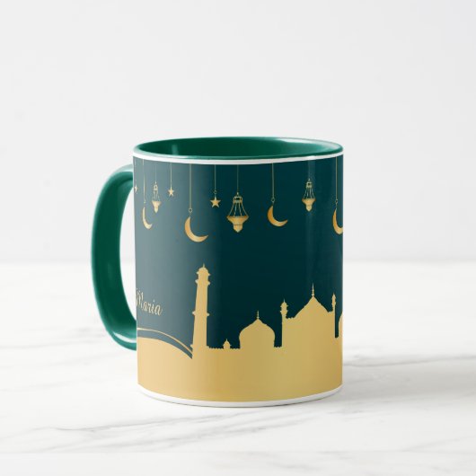 Mug Personnalisation de l'or arabe islamique (Devant gauche)