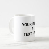Mug Personnalisation de votre image et de votre texte  (Devant gauche)