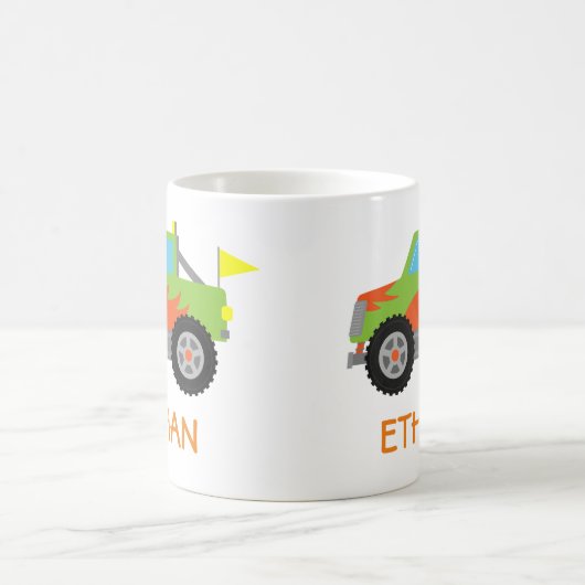 Mug Personnalisation des camionnettes Green Race Monst (Centre)